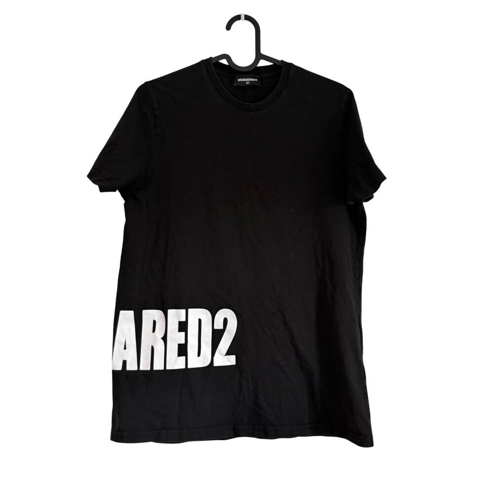 DSquared2 Black White Large Logo Short Sleeve Tshirt Boys Size 16Y